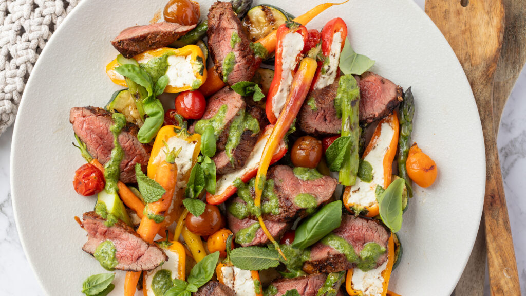 BBQ Venison Medallions, Spring Vegetable Salad - Premium Game